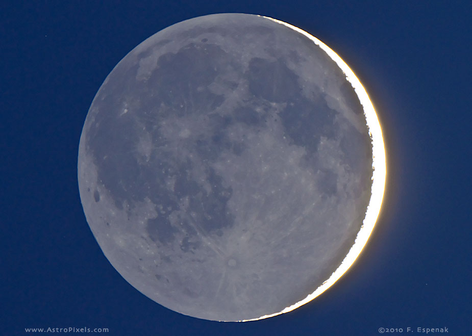 Crescent Moon and Earthshine - 2