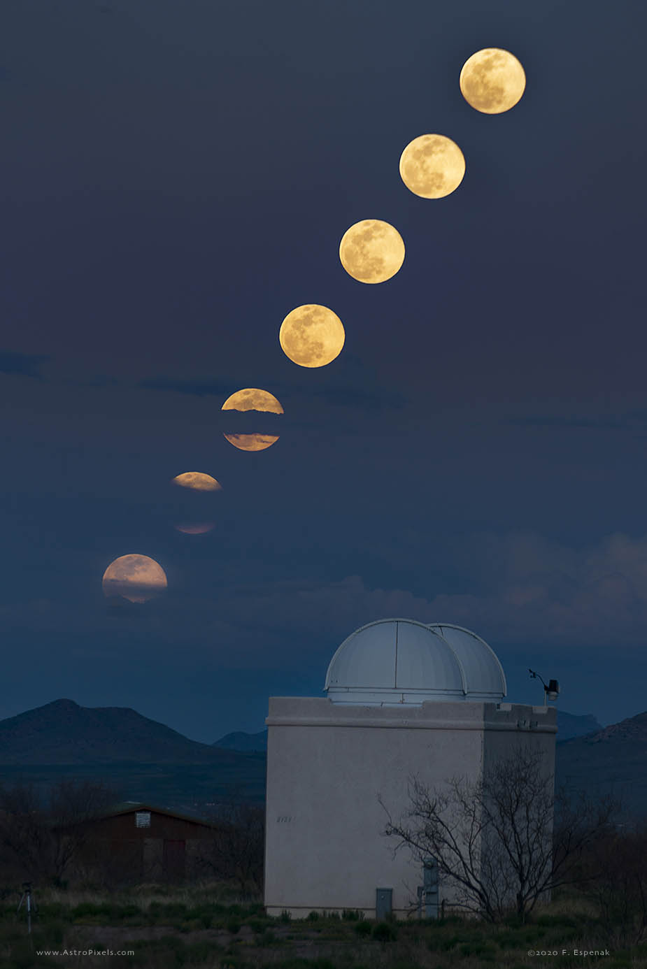 Moonrise Over Cave Creek Observatory - 1