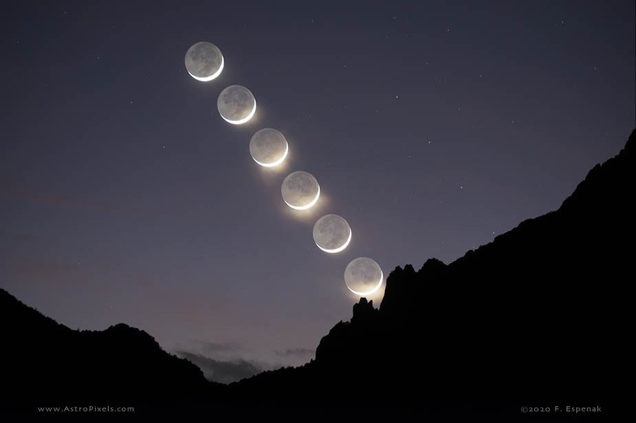 Moonset Sequence Over the Chiricahua Mountains - 2
